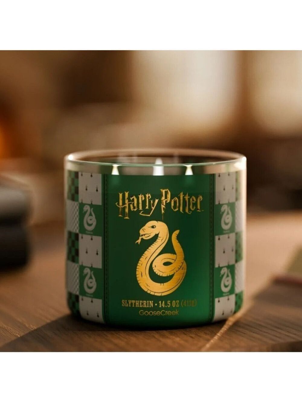 Harry Potter Slytherin 3-Wick Candle by Goose Creek 14.5 oz NEW